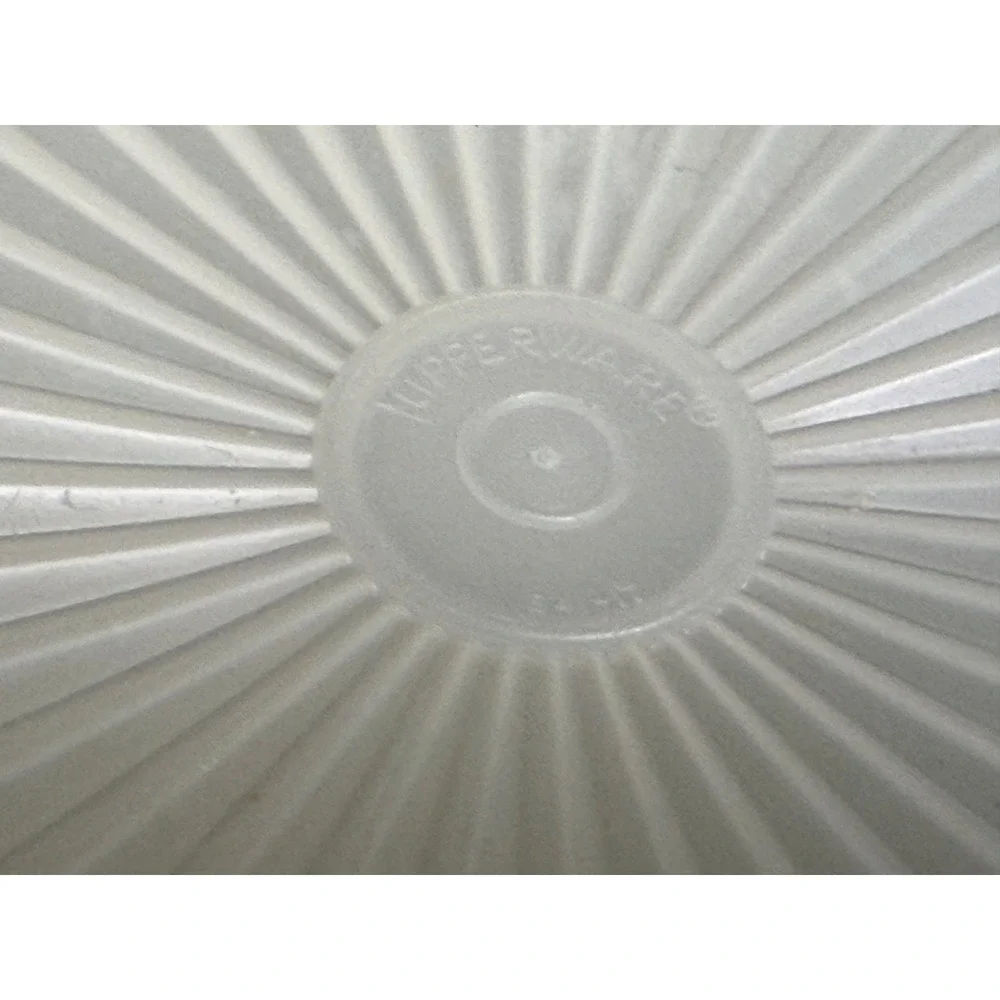 Vintage Tupperware Servalier Bowls: Yellow, Sunburst Lids, Set of 2